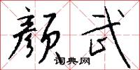 颜武怎么写好看