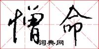 憎命怎么写好看