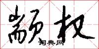 颛权怎么写好看