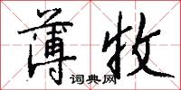 薄收怎么写好看