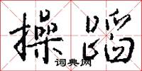 操蹈怎么写好看