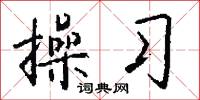 操习怎么写好看
