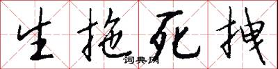 生拖死拽怎么写好看