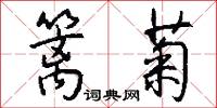 篱菊怎么写好看