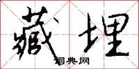 藏埋怎么写好看