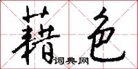 藉色怎么写好看