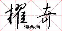擢奇怎么写好看