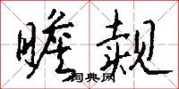 瞻觌怎么写好看