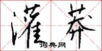 灌莽怎么写好看