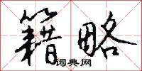 籍略怎么写好看