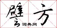 譬方怎么写好看