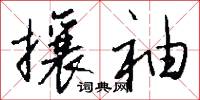 攘袖怎么写好看