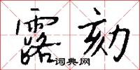 露劾怎么写好看