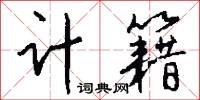 计籍怎么写好看