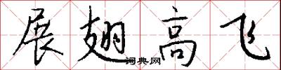 展翅高飞怎么写好看