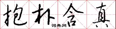 抱朴含真怎么写好看