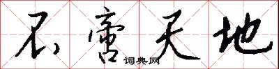 不啻天地怎么写好看