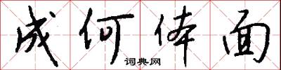 成何体面怎么写好看