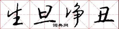生旦净丑怎么写好看