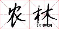 农林怎么写好看