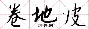 卷地皮怎么写好看