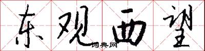东观西望怎么写好看