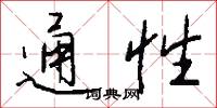 通性怎么写好看