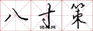 八寸策怎么写好看