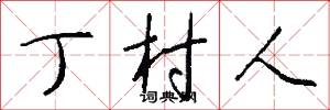丁村人怎么写好看