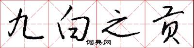 九白之贡怎么写好看