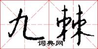 九棘怎么写好看