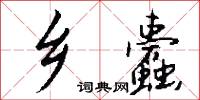 乡蠹怎么写好看