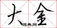 大金怎么写好看