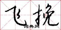 飞挽怎么写好看