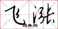 飞涨怎么写好看