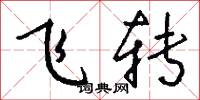 飞转怎么写好看