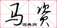 马资怎么写好看
