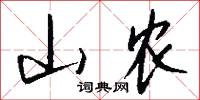 山农怎么写好看