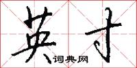 英寸怎么写好看