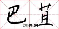 巴苴怎么写好看