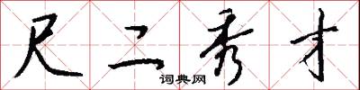 尺二秀才怎么写好看