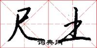 尺土怎么写好看
