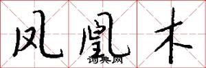凤凰木怎么写好看