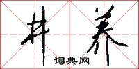 井养怎么写好看