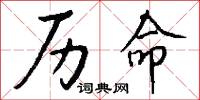 历命怎么写好看