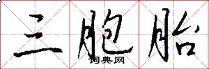 三胞胎怎么写好看