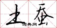 土蚕怎么写好看
