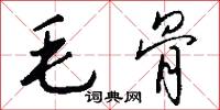 毛骨怎么写好看