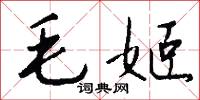 毛姬怎么写好看