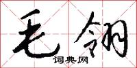 毛翎怎么写好看